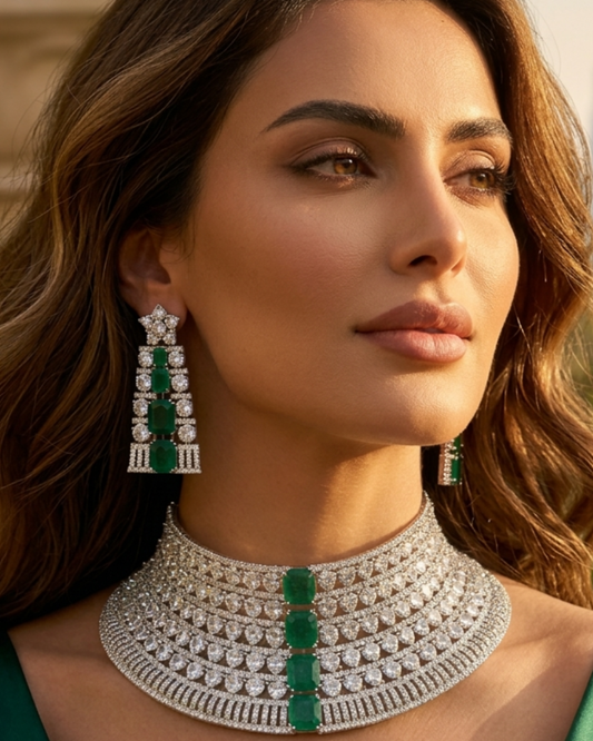 The Imperial Emerald & Diamond Collar Set