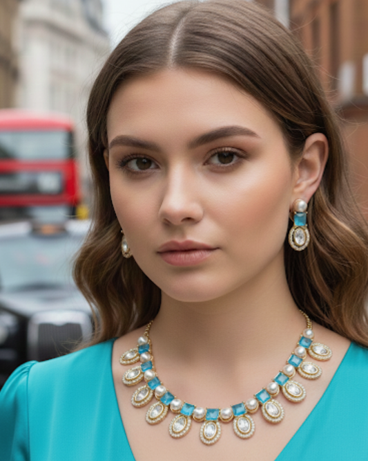 The Verra Necklace Set (Turquoise)