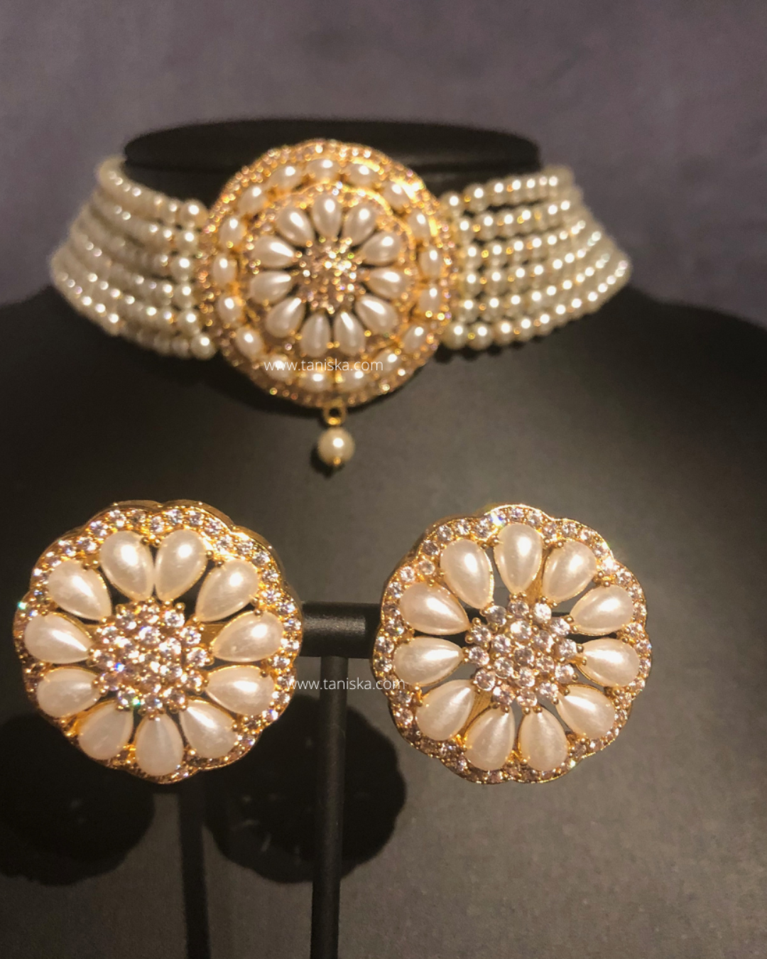 Kensington Blossom Pearl Necklace Set