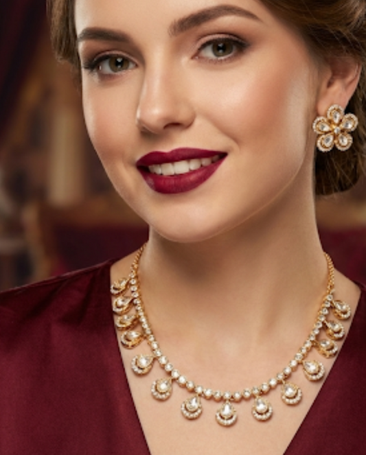 The Aurelia Floral Kundan Necklace Set