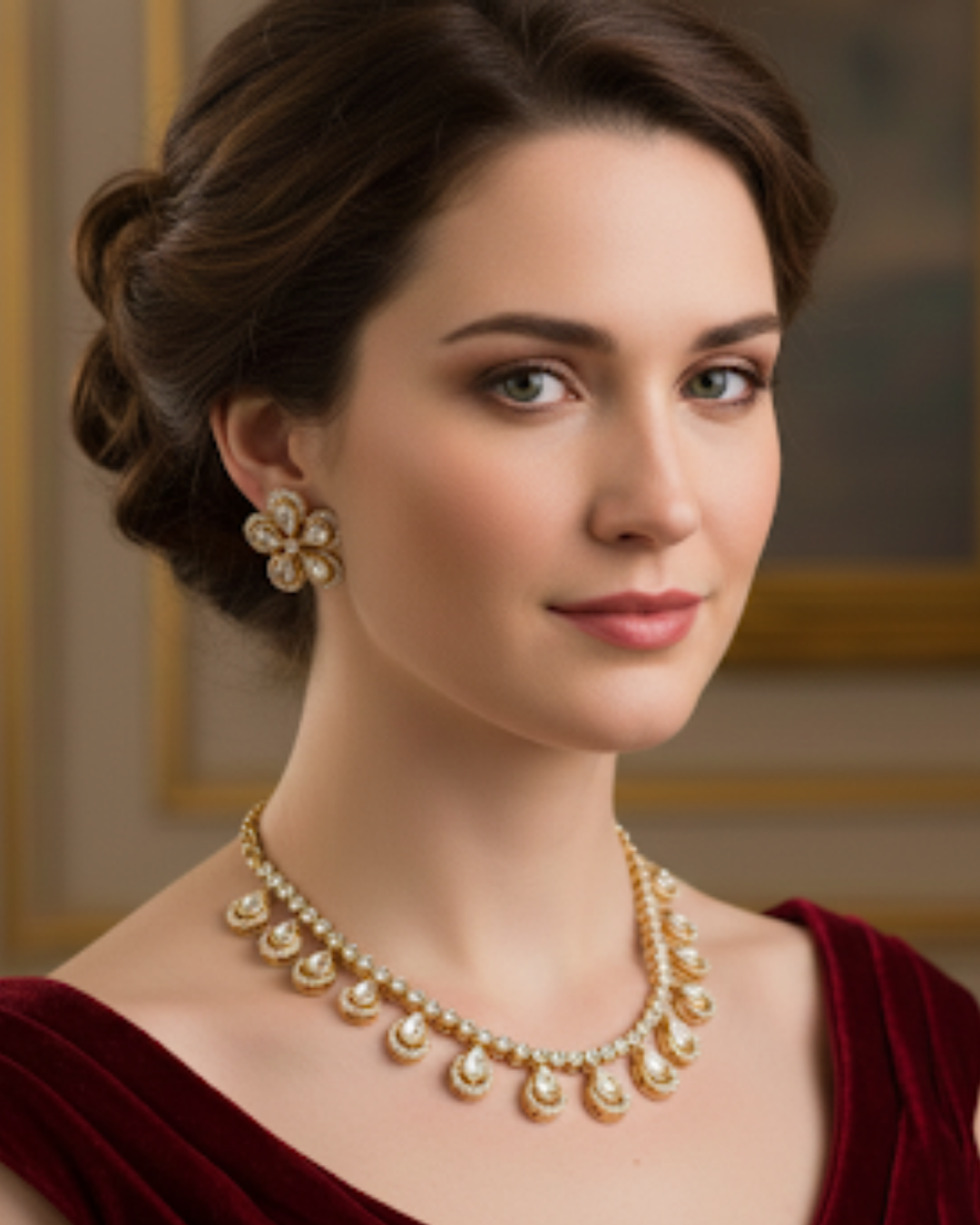The Aurelia Floral Kundan Necklace Set