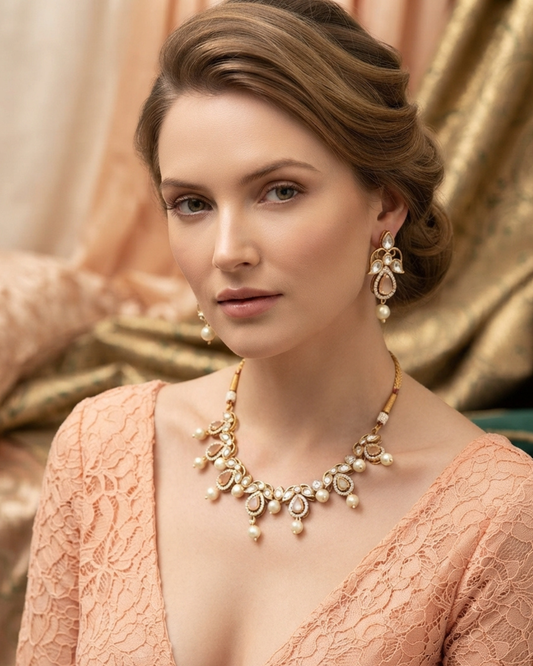 The Verra Necklace Set (Peach)