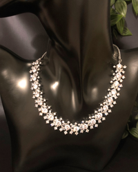 American Diamond Style Necklace (Necklace ONLY) - Silver