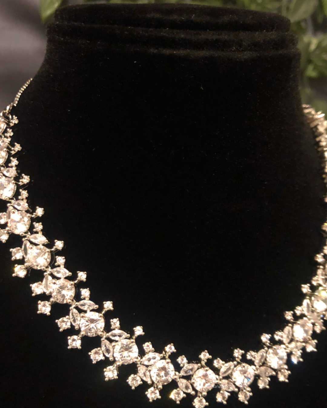 American Diamond Style Necklace (Necklace ONLY) - Silver