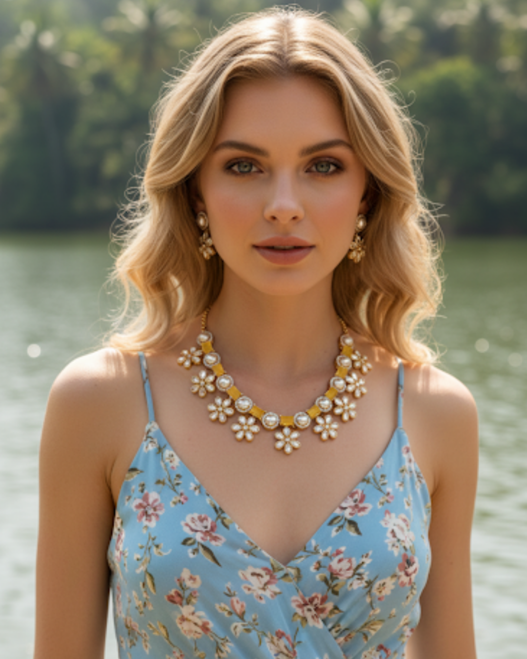 The Citrine Sun-Bloom Necklace Set
