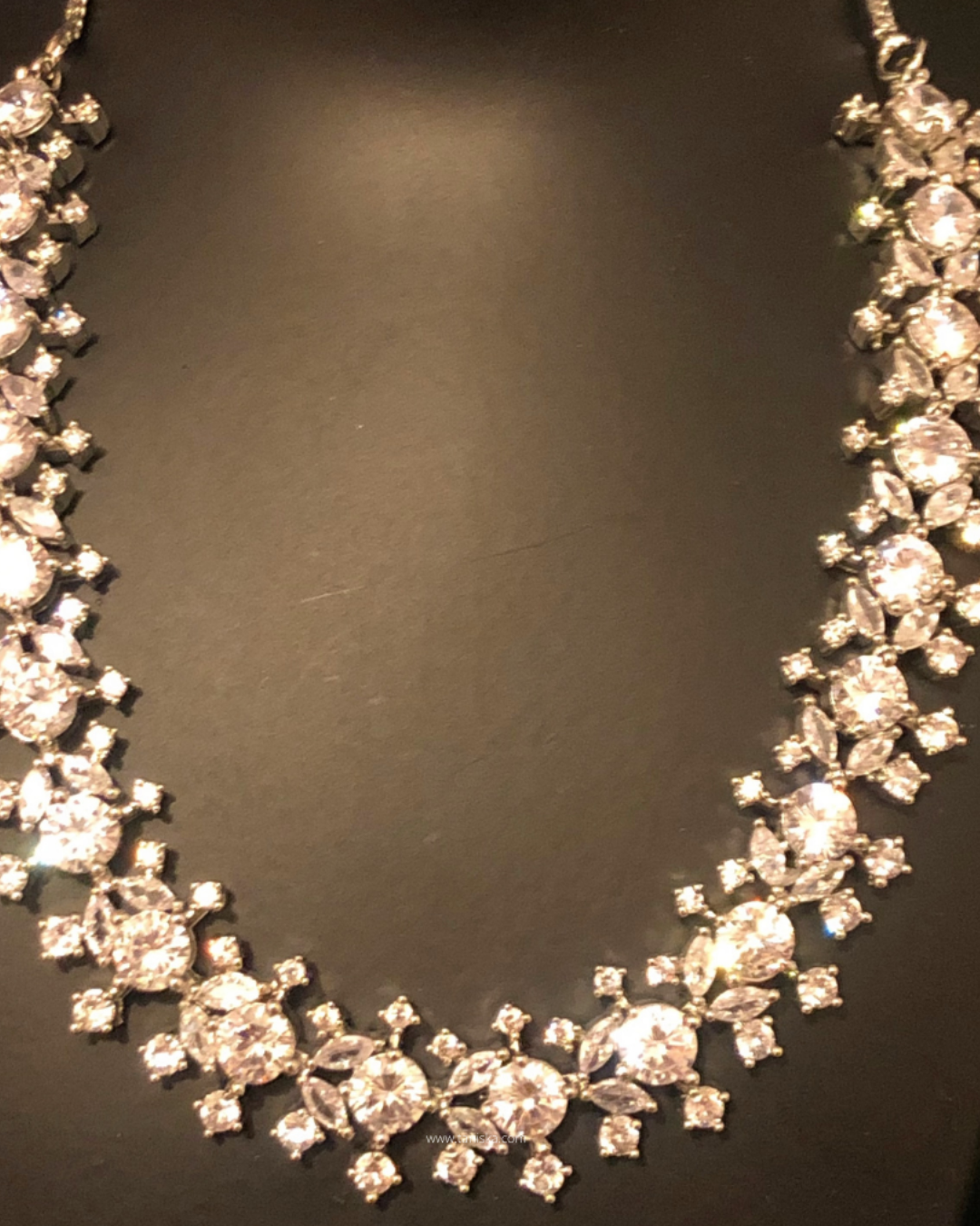 American Diamond Style Necklace (Necklace ONLY) - Silver