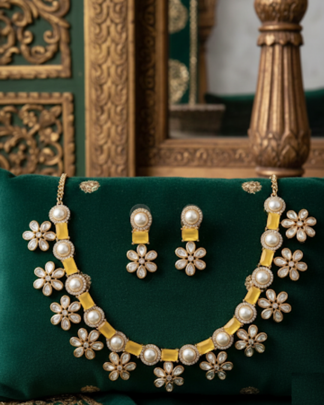 The Citrine Sun-Bloom Necklace Set