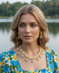 The Citrine Sun-Bloom Necklace Set