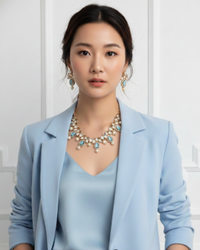 The Verra Necklace Set (Baby Blue)