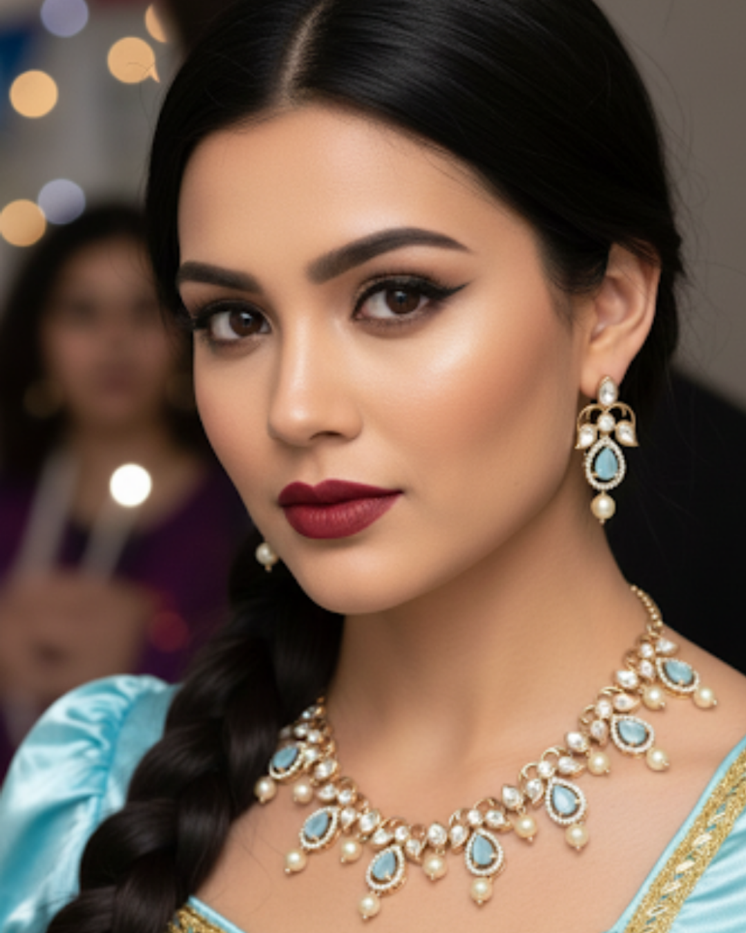 The Verra Necklace Set (Baby Blue)