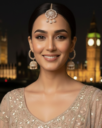 American Diamond Style Necklace Set - Rose Gold