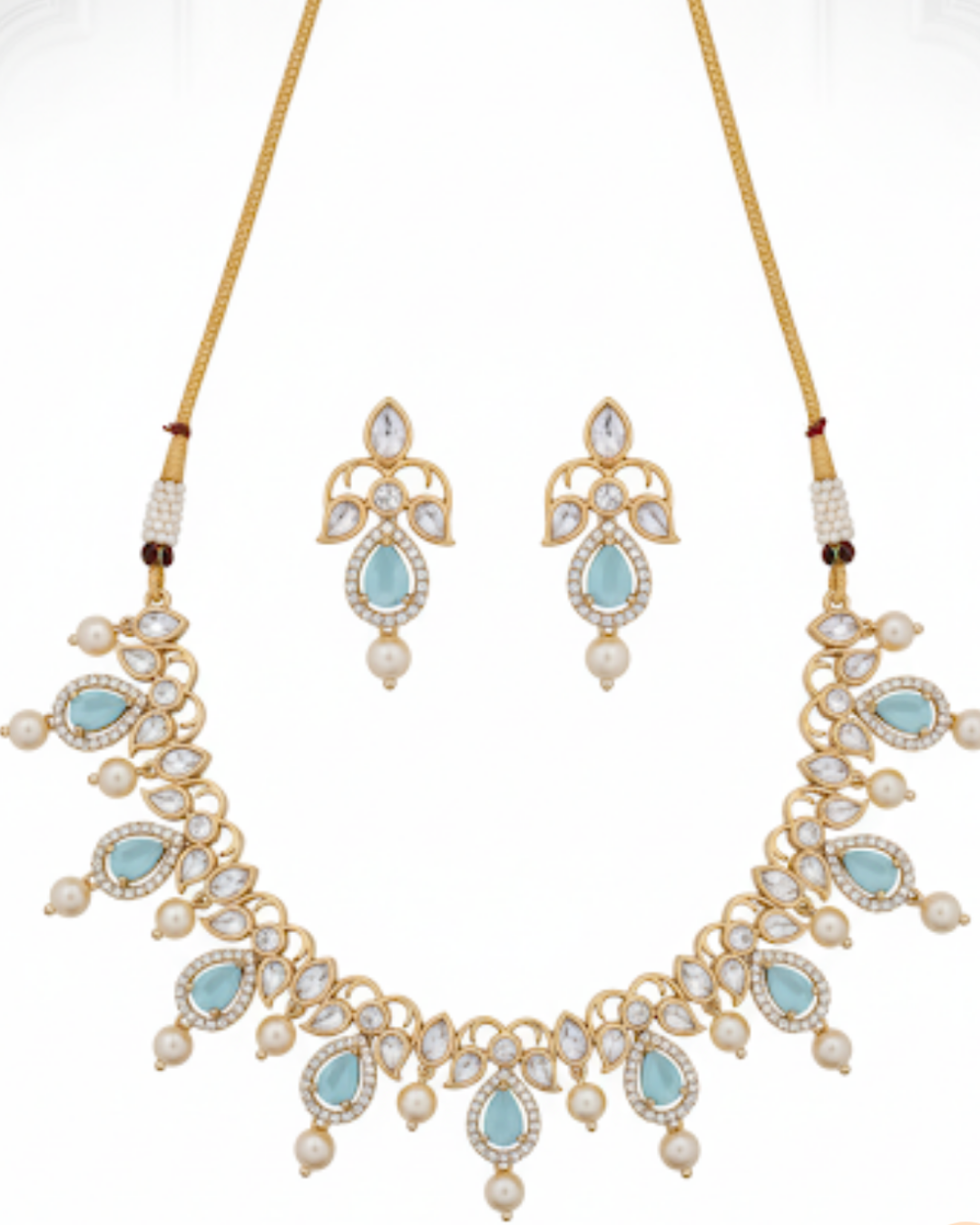 The Verra Necklace Set (Baby Blue)