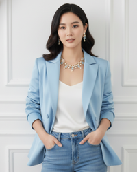 The Verra Necklace Set (Baby Blue)