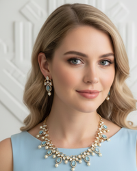 The Verra Necklace Set (Baby Blue)