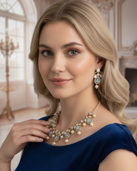 The Verra Necklace Set (Baby Blue)
