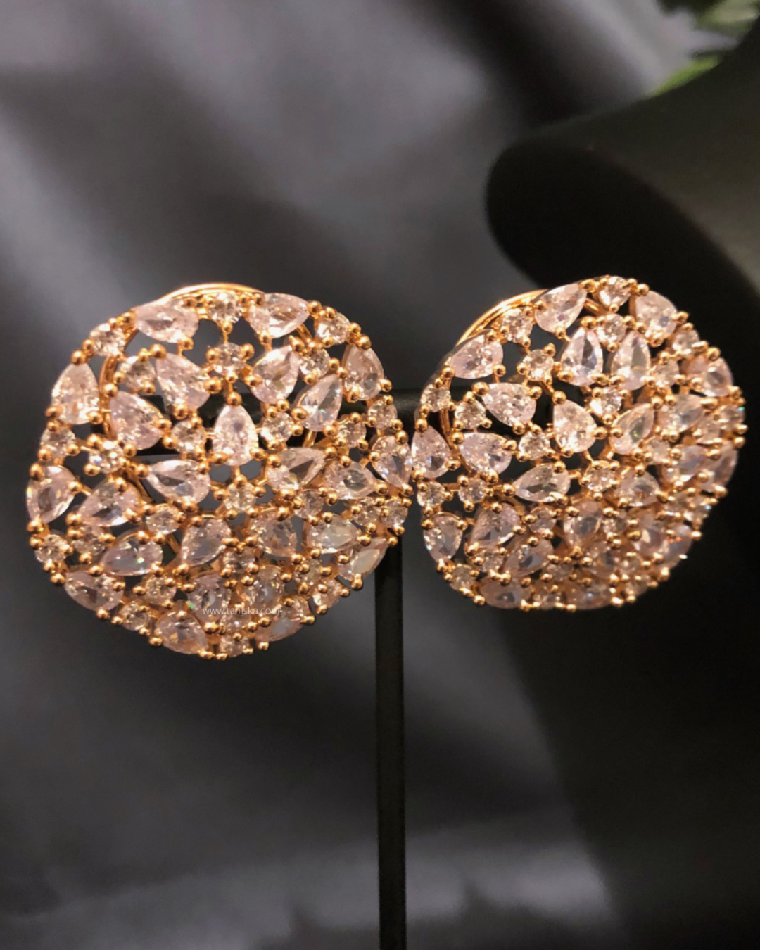 American Diamond Style Necklace Set - Rose Gold