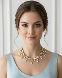 The Verra Necklace Set (Baby Blue)