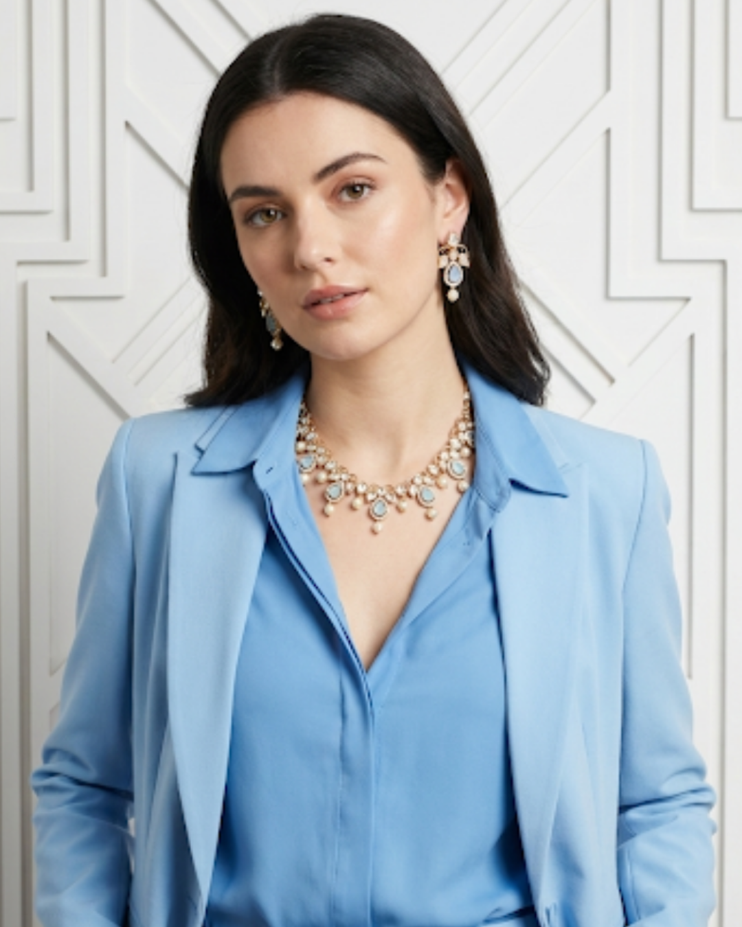 The Verra Necklace Set (Baby Blue)
