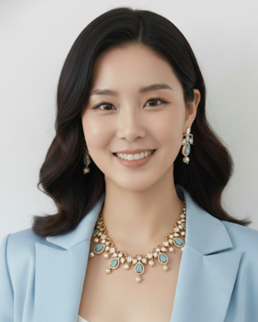 The Verra Necklace Set (Baby Blue)