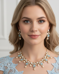 The Verra Necklace Set (Baby Blue)