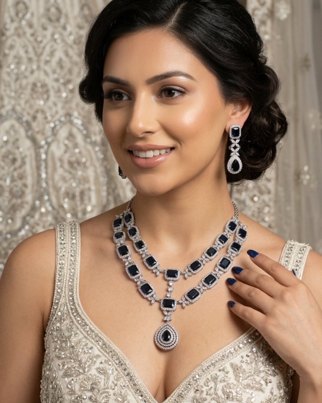 The Sapphire Midnight Grand Necklace Set