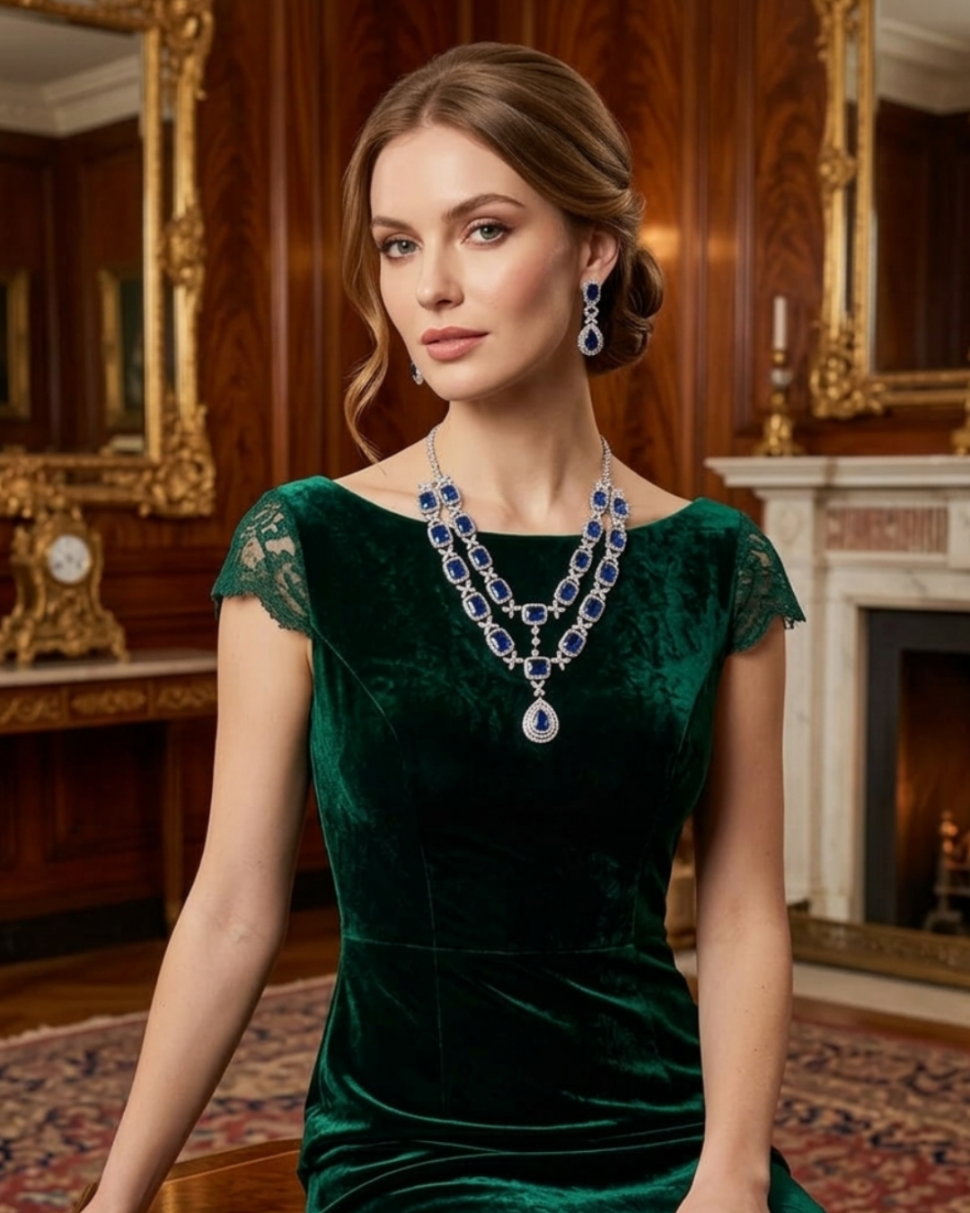 The Sapphire Midnight Grand Necklace Set