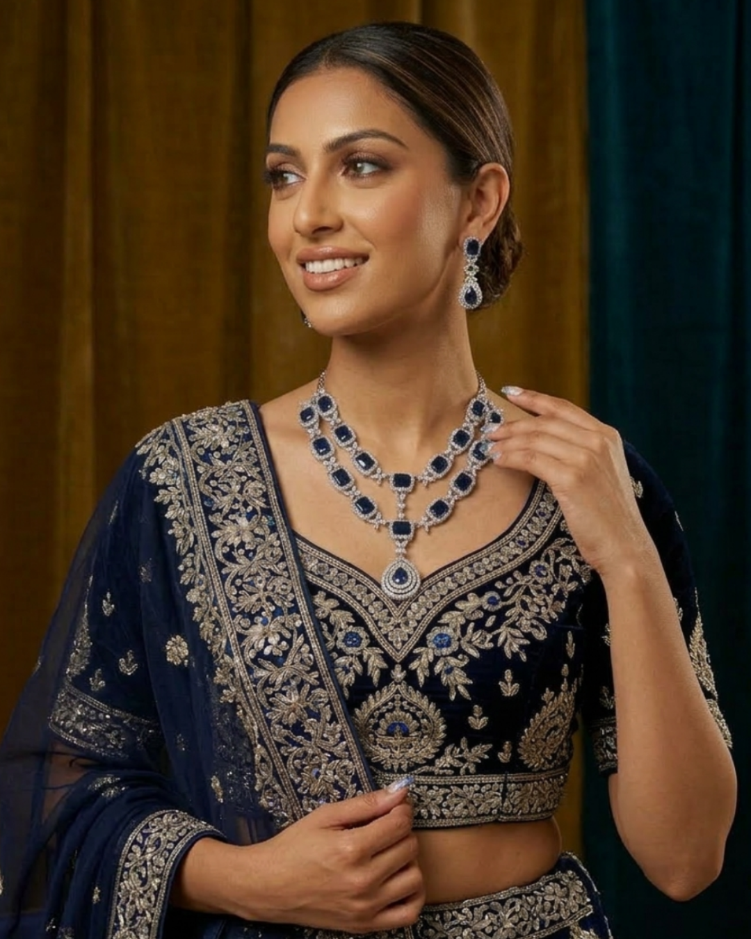 The Sapphire Midnight Grand Necklace Set