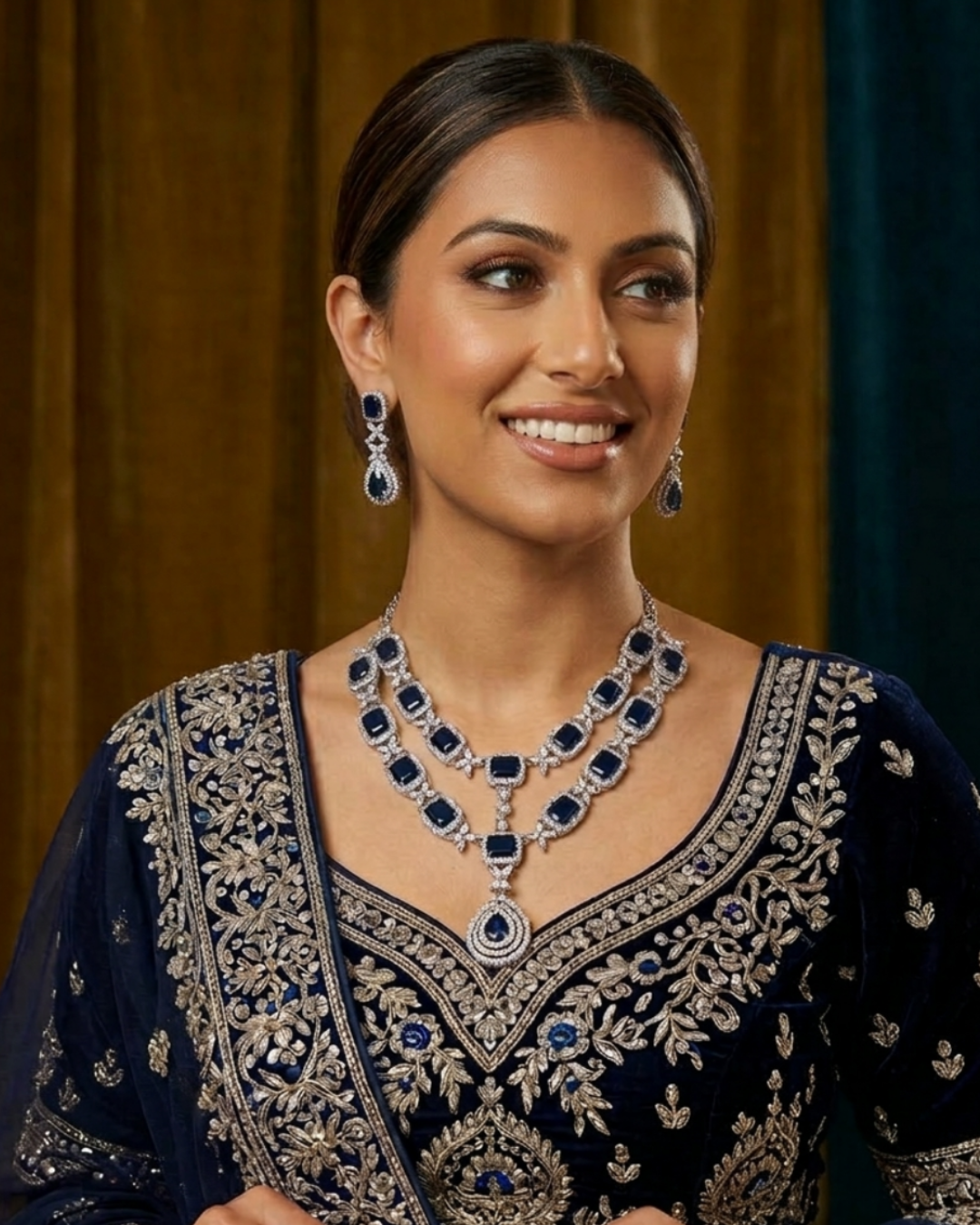 The Sapphire Midnight Grand Necklace Set