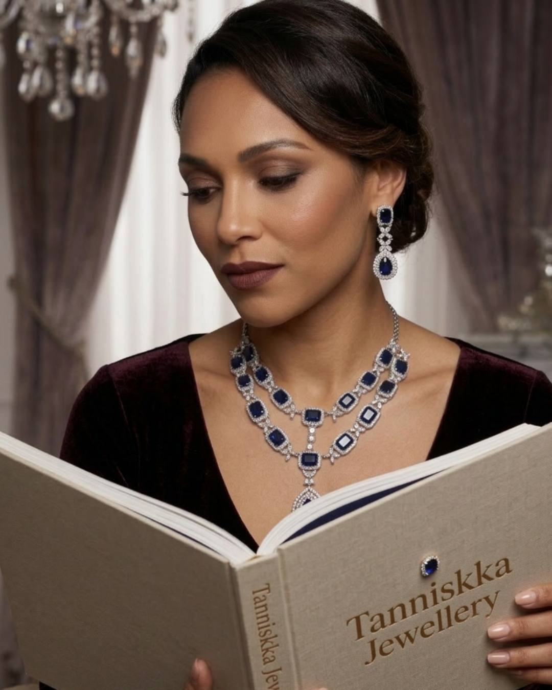 The Sapphire Midnight Grand Necklace Set