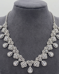 Cubic Zirconia Scalloped Bridal Set