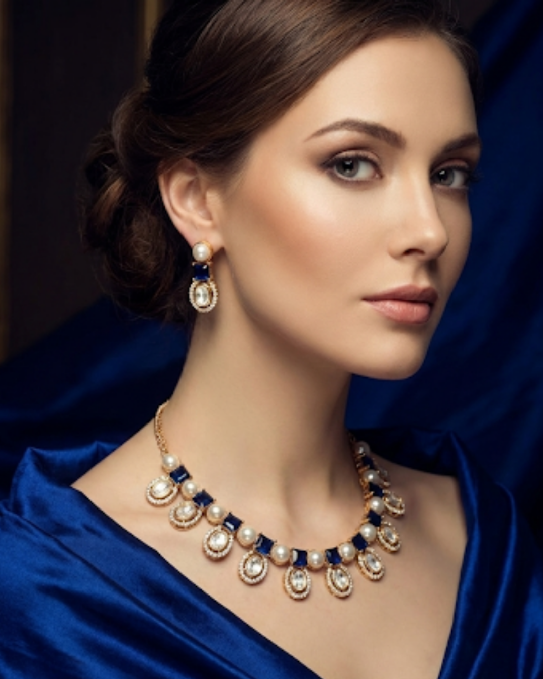 The Verra Necklace Set (Royal Blue)