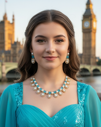 The Verra Necklace Set (Turquoise)