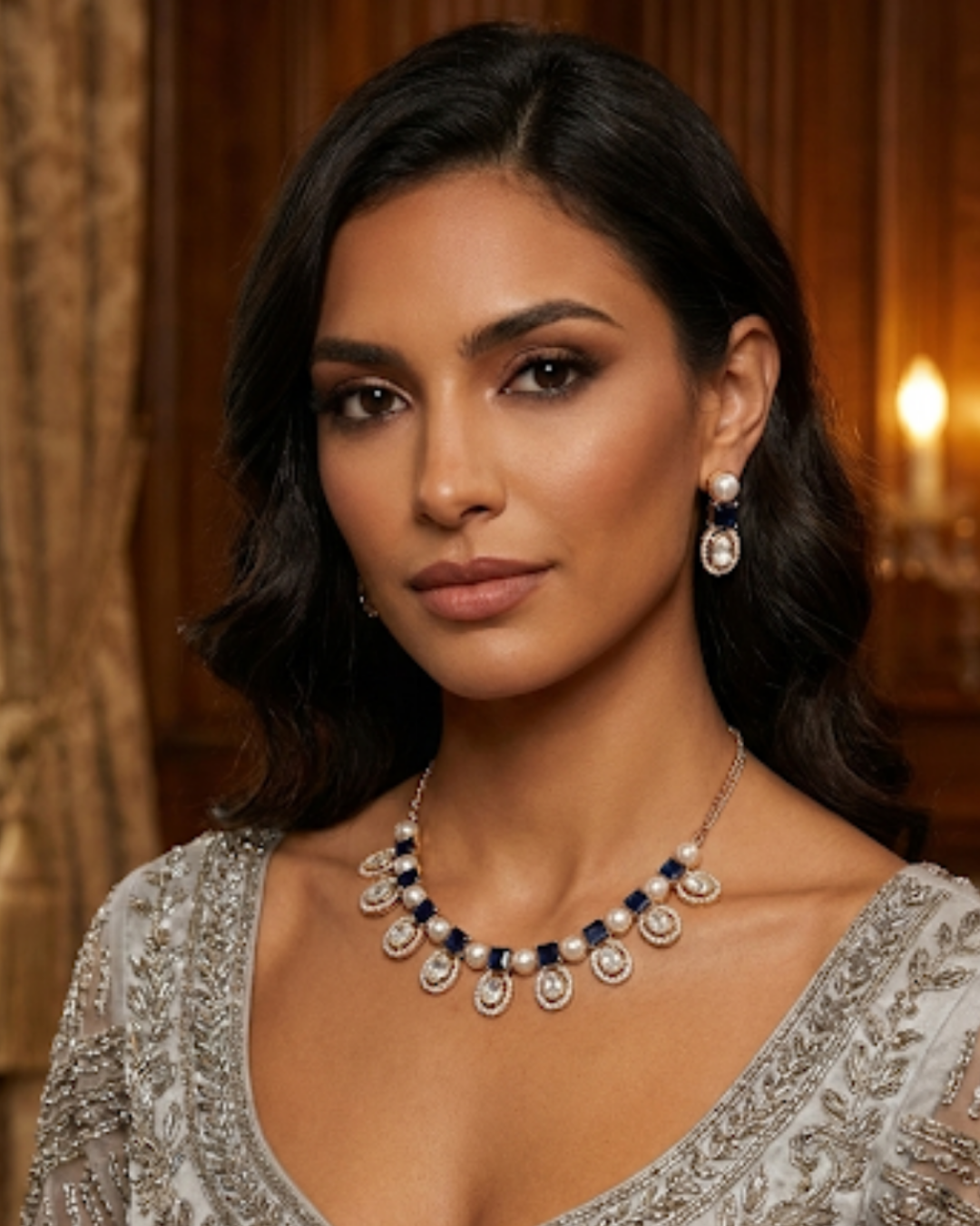 The Verra Necklace Set (Royal Blue)