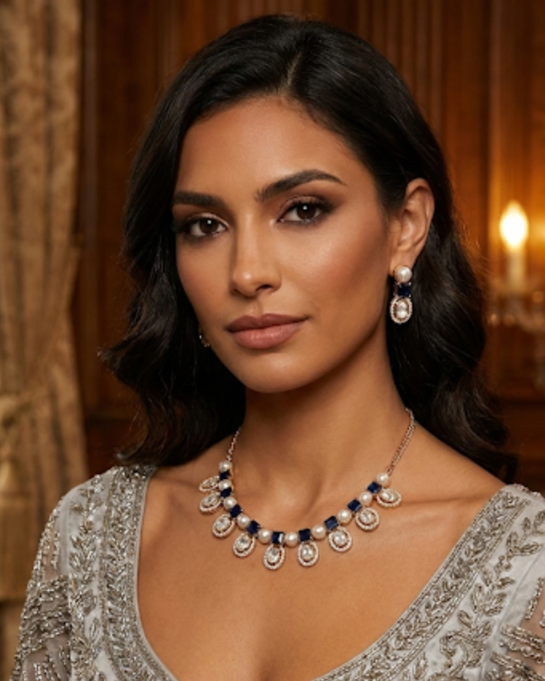 The Verra Necklace Set (Royal Blue)