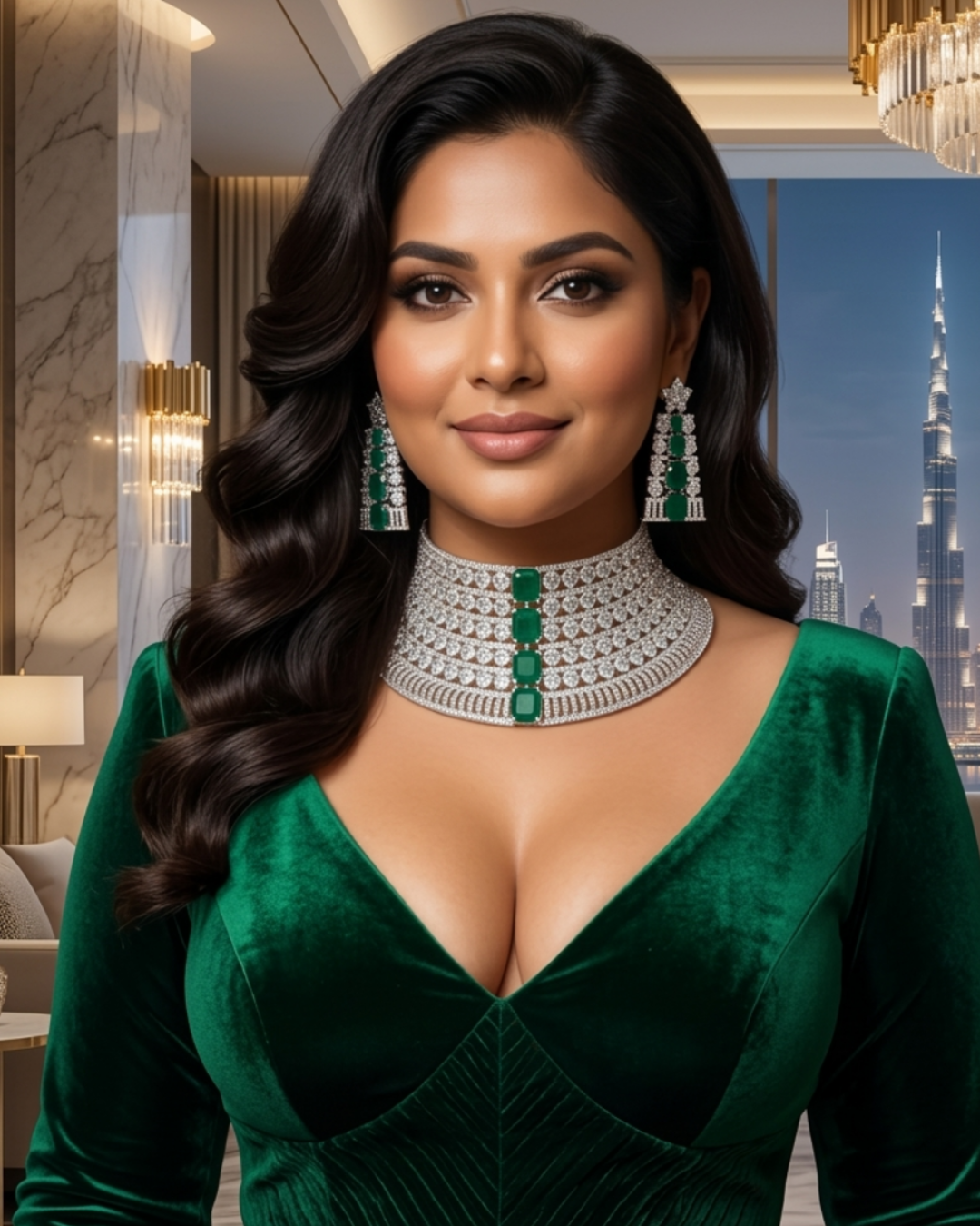 The Imperial Emerald & Diamond Collar Set