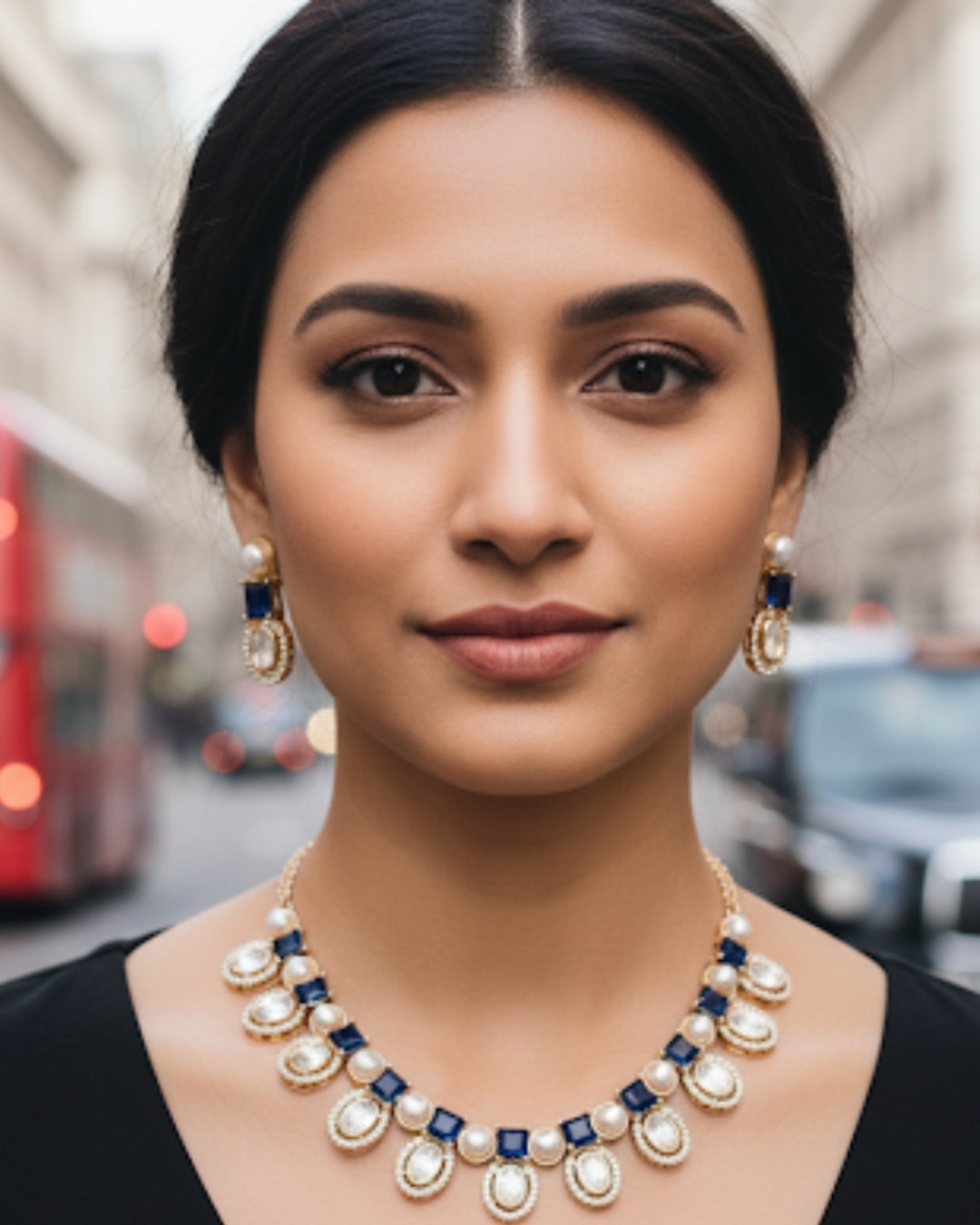 The Verra Necklace Set (Royal Blue)