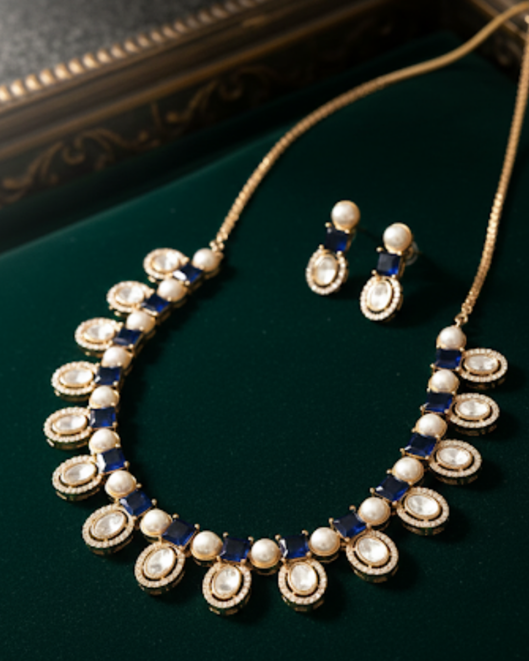 The Verra Necklace Set (Royal Blue)