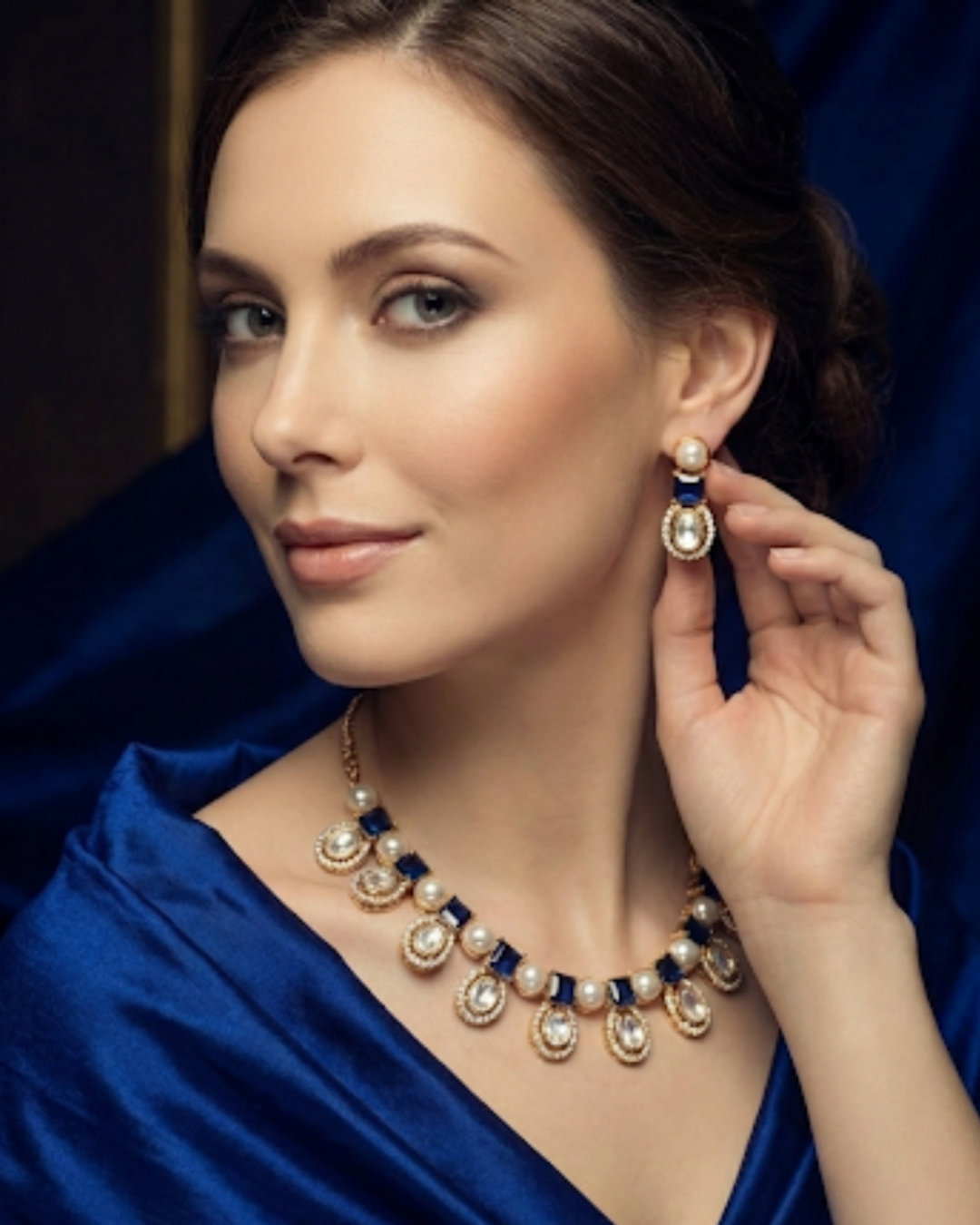 The Verra Necklace Set (Royal Blue)