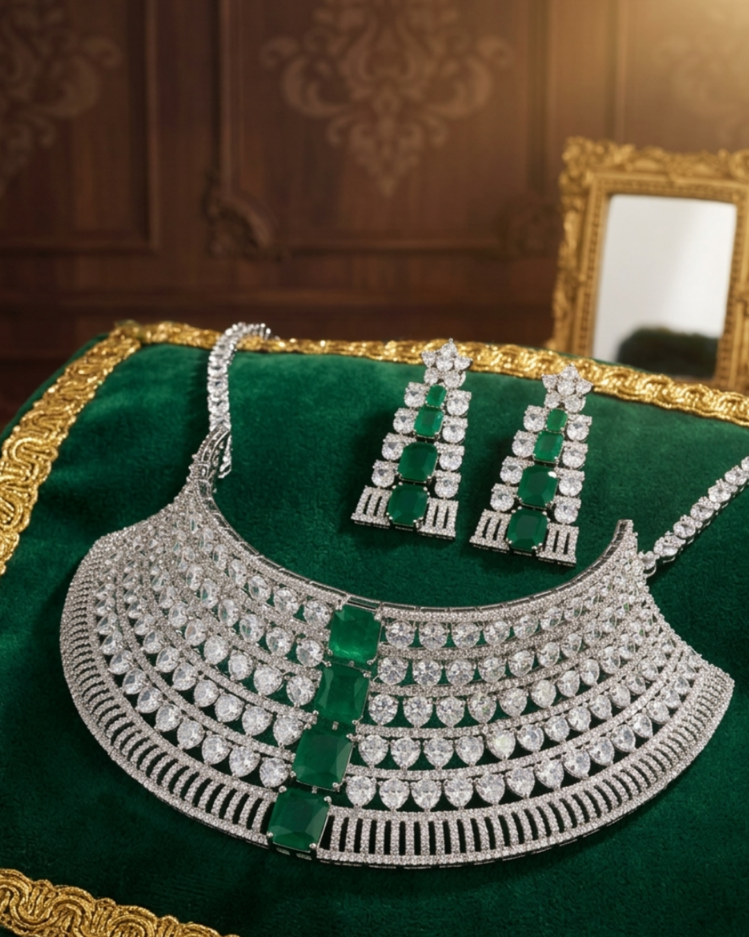 The Imperial Emerald & Diamond Collar Set