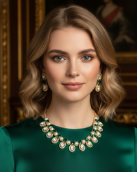 The Verra Necklace Set (Emerald Green)