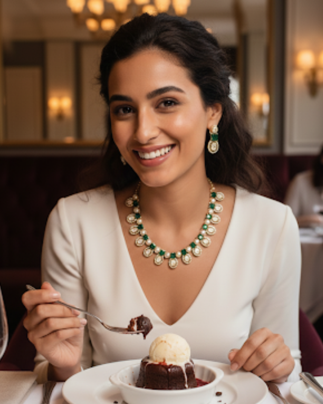 The Verra Necklace Set (Emerald Green)