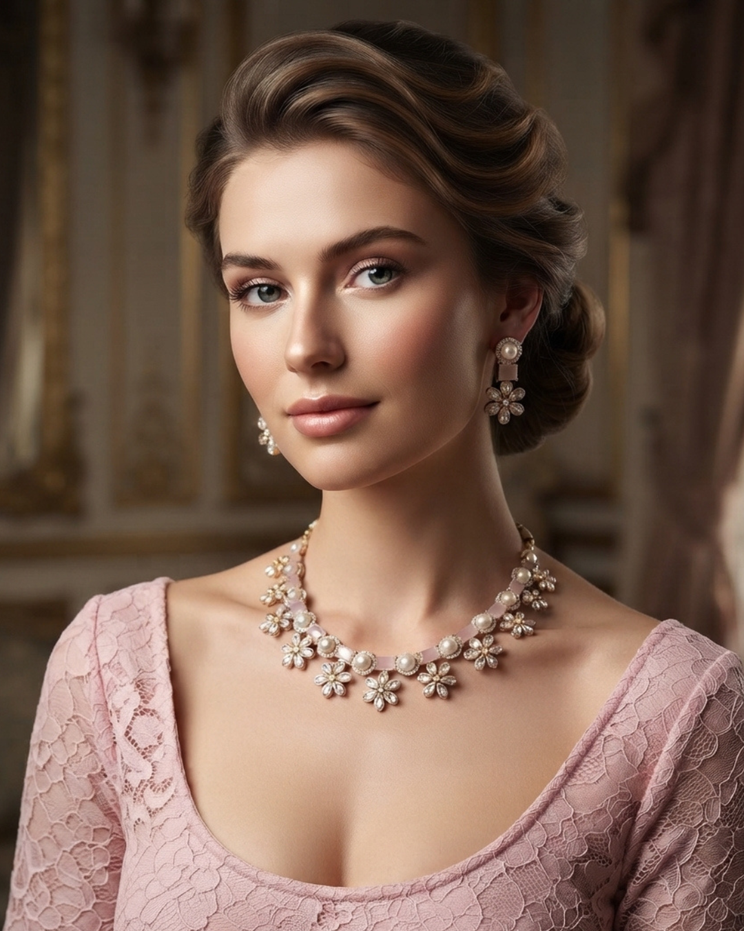 The Verra Necklace Set (Baby Pink)