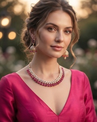 Diva American Diamond Style Necklace Set - Rose Gold (Limited Edition)