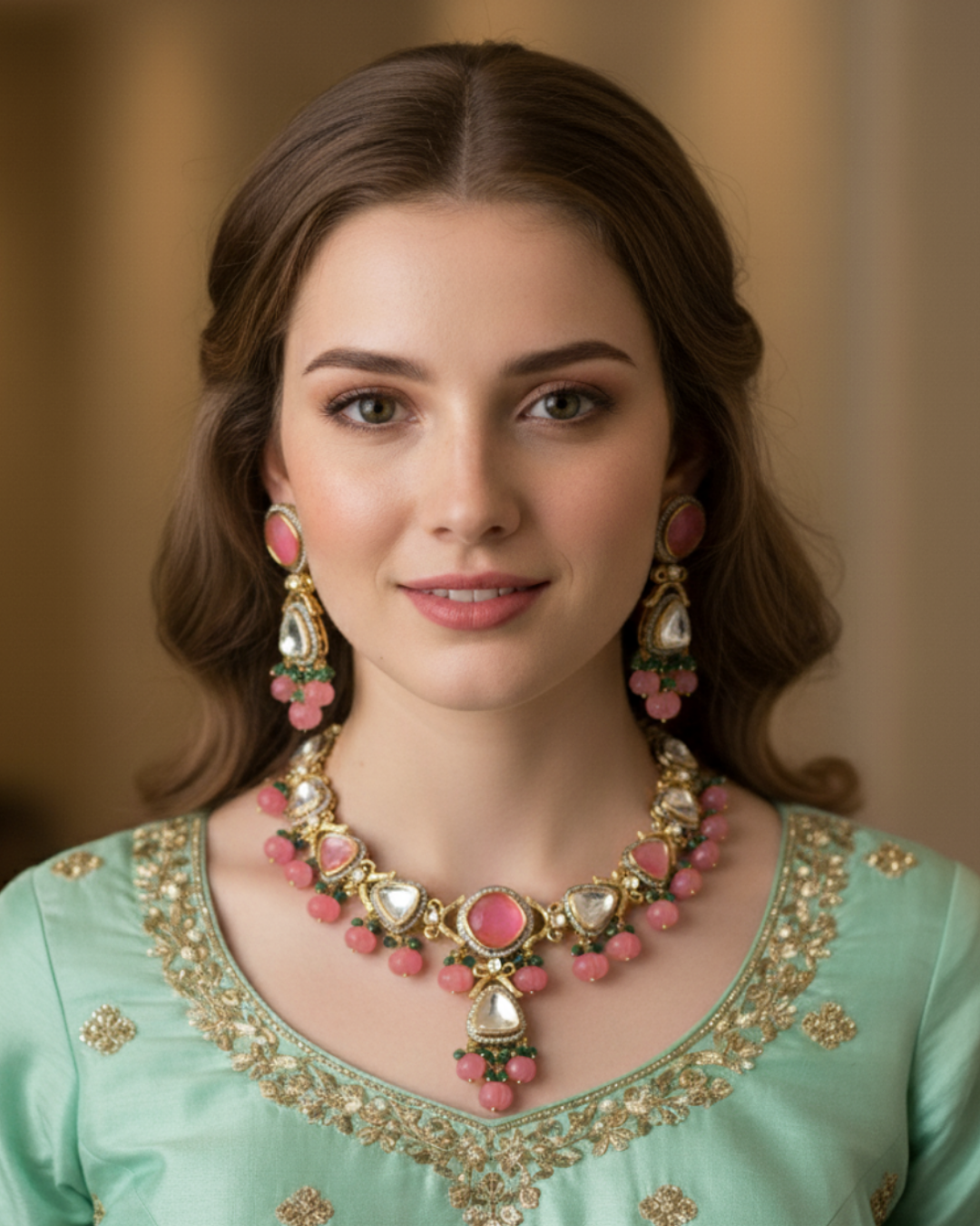 Regency Rose Necklace Set