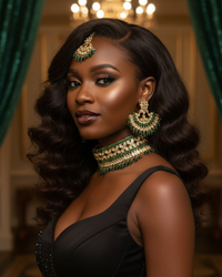 The Starlight Diva Emerald Necklace Set