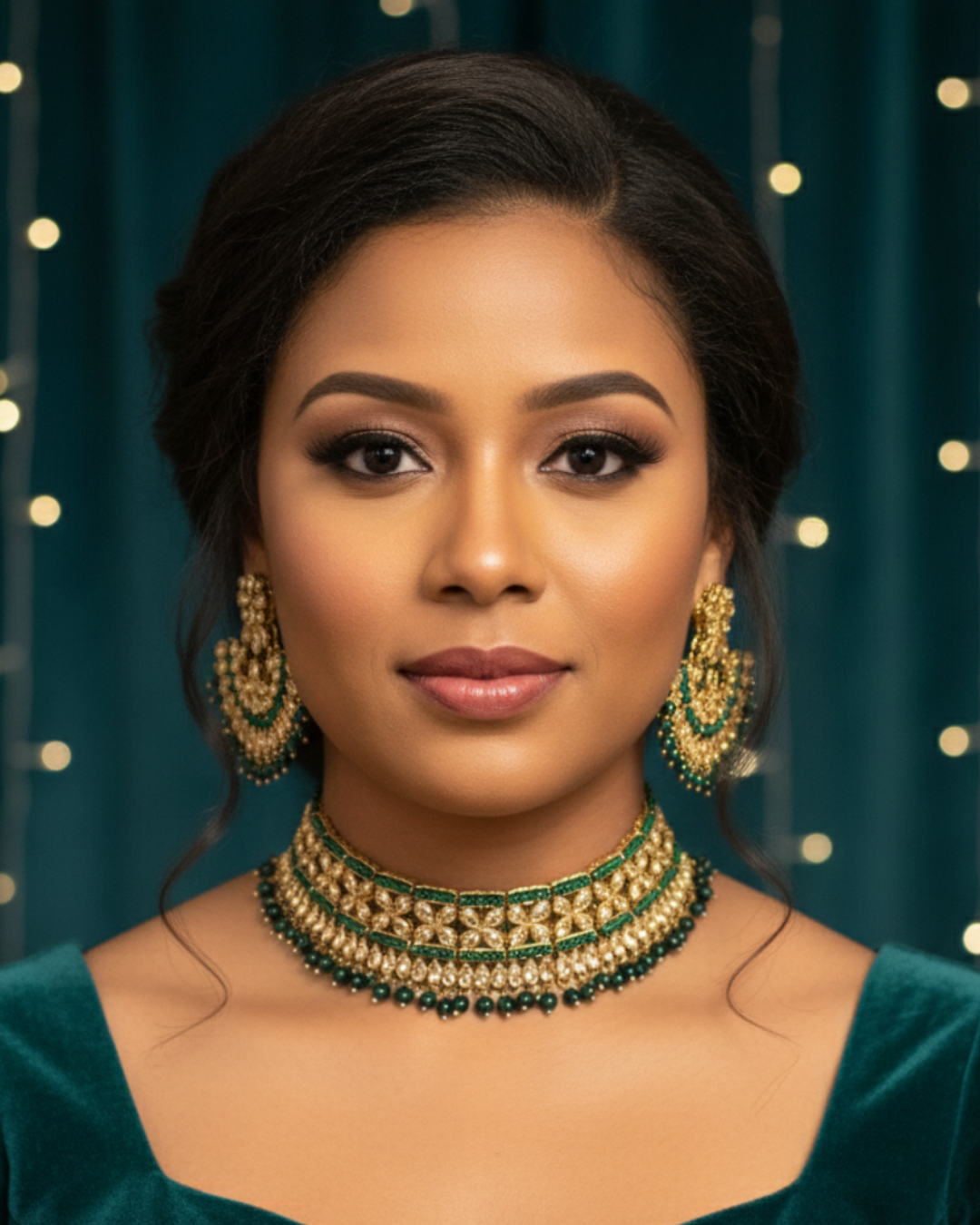 The Starlight Diva Emerald Necklace Set