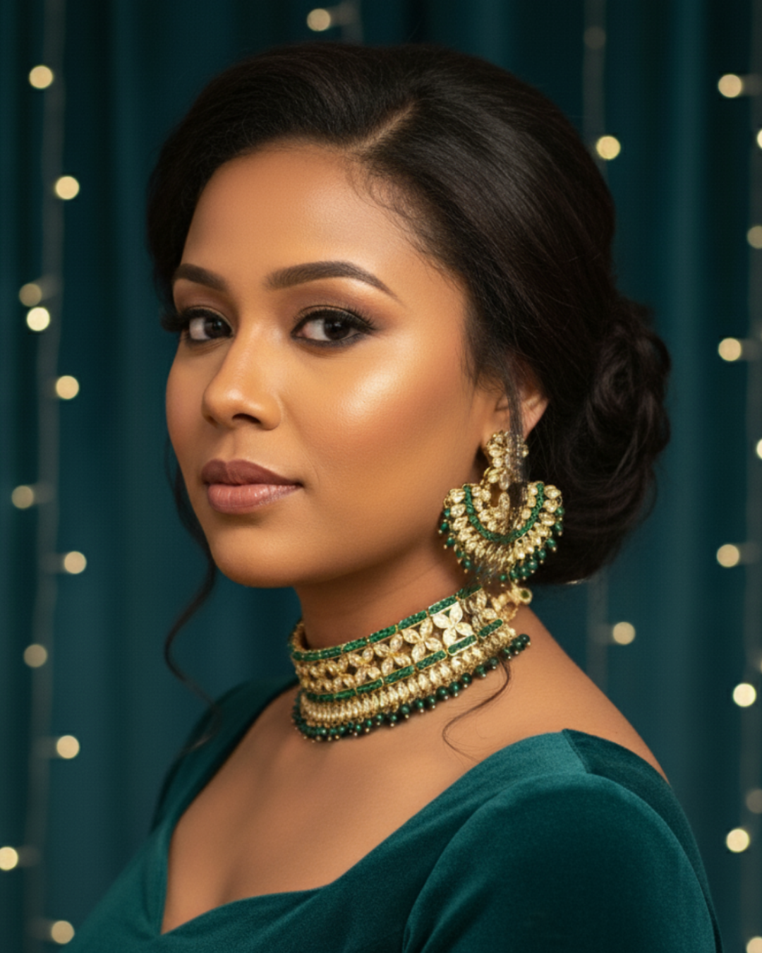 The Starlight Diva Emerald Necklace Set