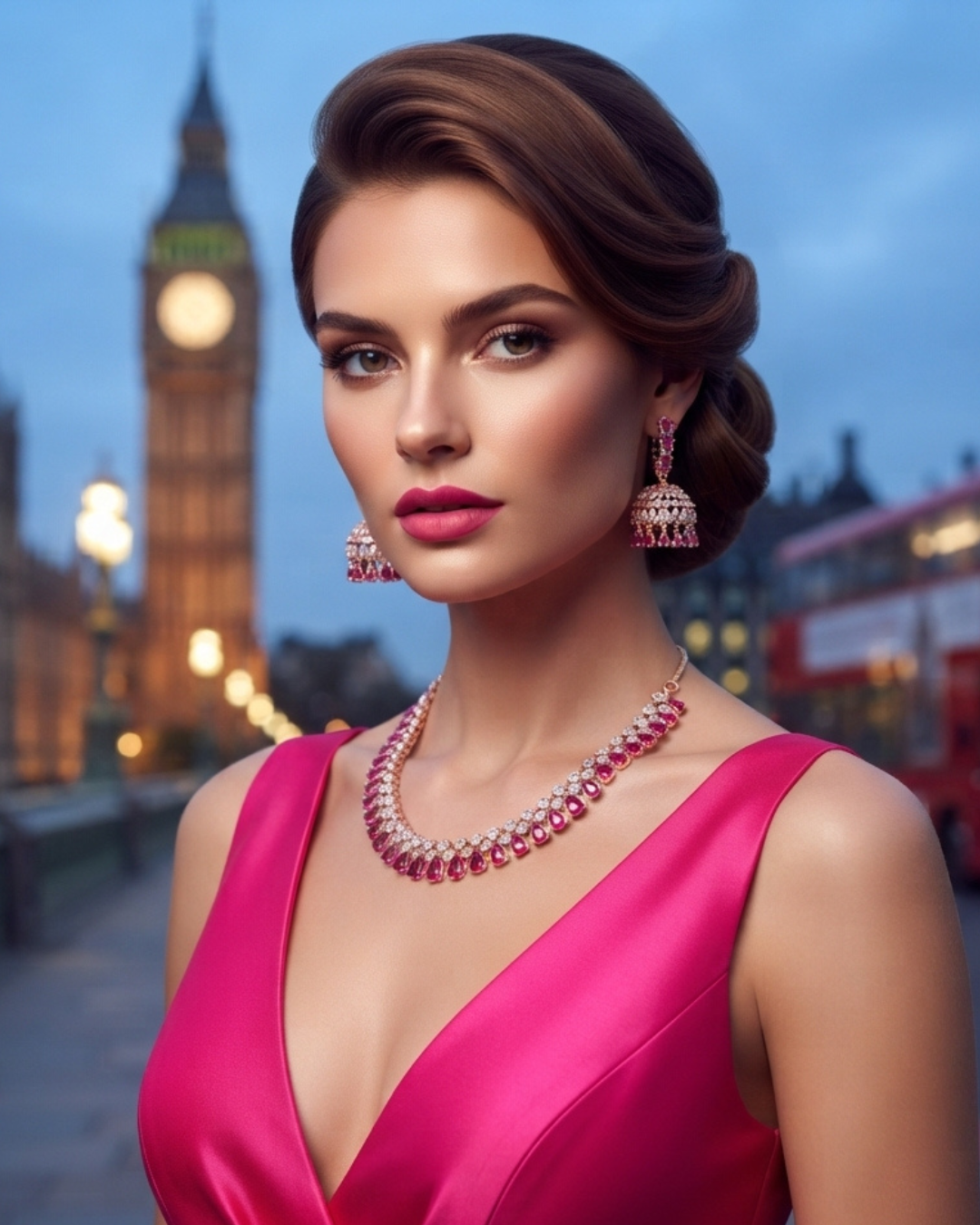 Diva American Diamond Style Necklace Set - Rose Gold (Limited Edition)
