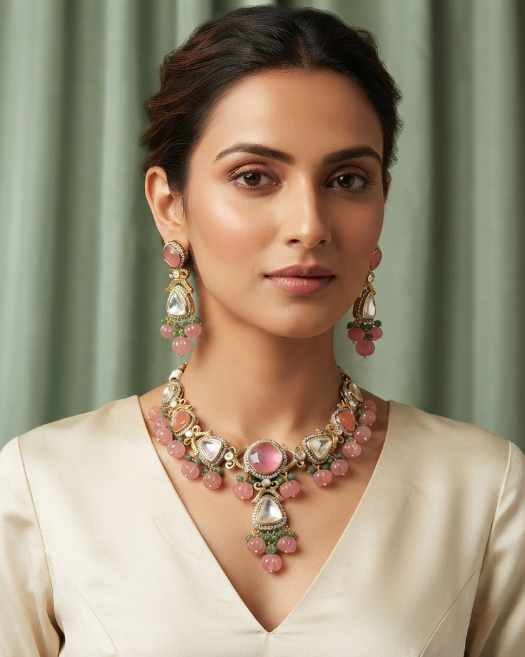 Regency Rose Necklace Set