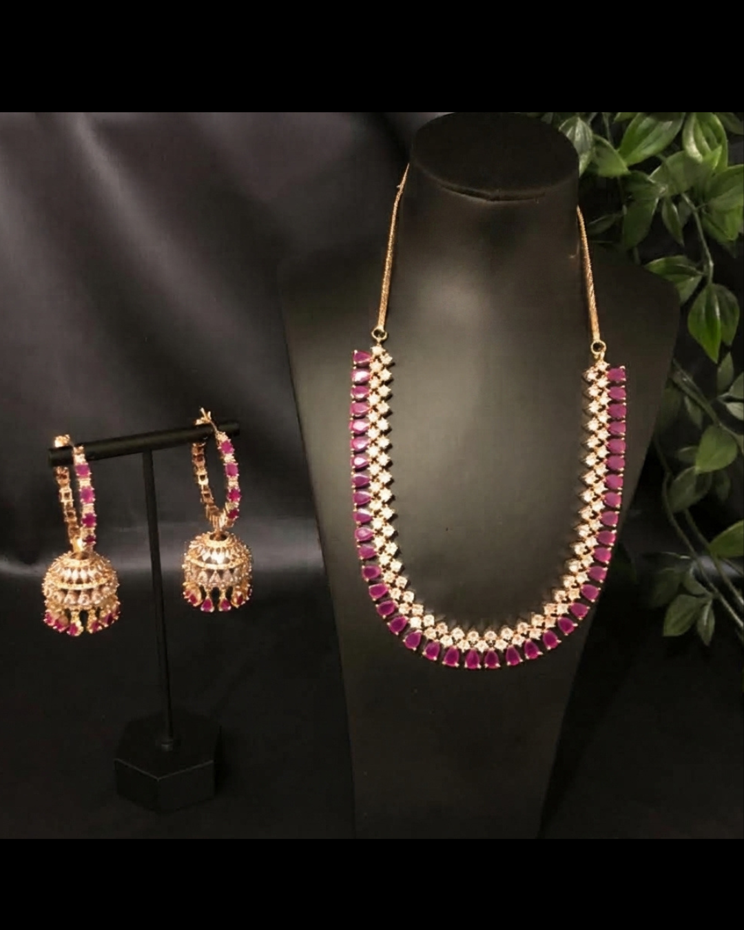 Diva American Diamond Style Necklace Set - Rose Gold (Limited Edition)